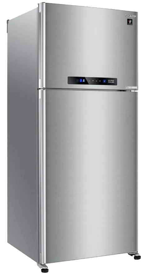 ثلاجة شارب نوفروست ، 396 لتر ، 2 باب ، شاشة ديجيتال ، تكنولوجيا الأنفرتر ، بلازما كلاستر ، سيلفر ، SJ-PV48G-DST