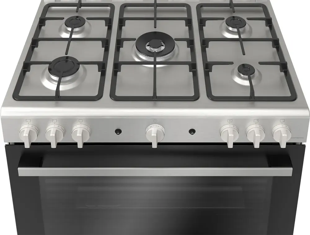 بوتاجاز بوش سيريس 2 ، مقاس 90 سم ، 5 شعلات ، مروحه تبريد ، شواية ، استانلس ستيل ، سيلفر ، HGV1F8Y50S