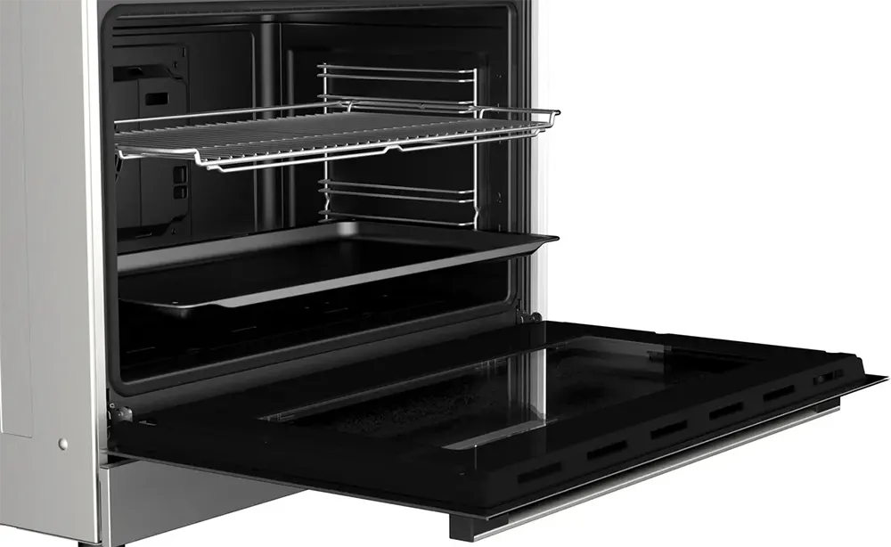 بوتاجاز بوش سيريس 2 ، مقاس 90 سم ، 5 شعلات ، مروحه تبريد ، شواية ، استانلس ستيل ، سيلفر ، HGV1F8Y50S