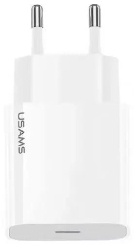 USAMS Fast Charger, 20W, Type-C, White, US-CC118