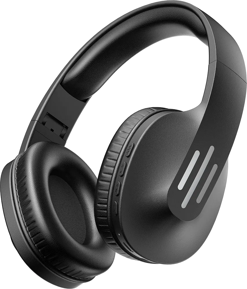 سماعة رأس لاسلكية ريفرسونج RHYTHM L9 ، بلوتوث 5.3، وقت تشغيل 20 ساعة، إلغاء الضوضاء البيئية، منفذ شحن type-c ، أسود، EA278