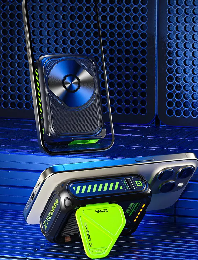 باور بانك لاسلكي ناين كيو جي ماج سيف، 22.5 واط، 10000 مللي أمبير-ساعة، متعدد الألوان