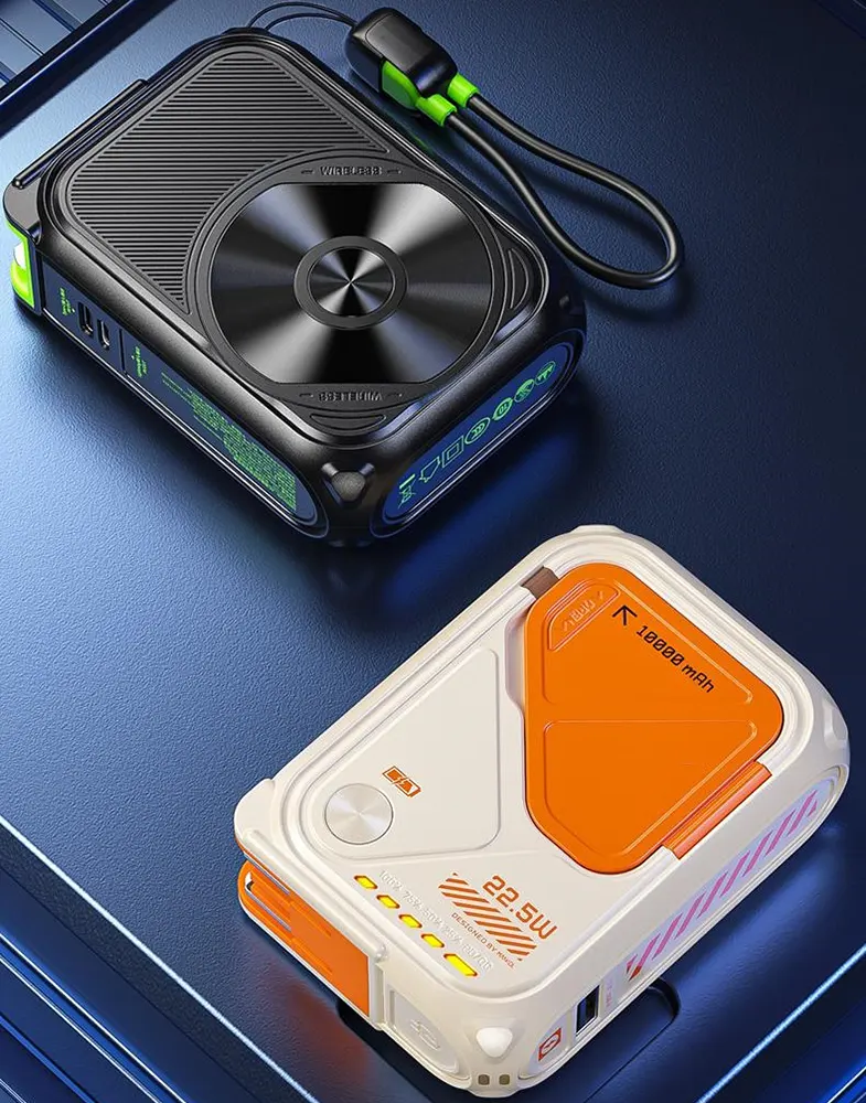 باور بانك لاسلكي ناين كيو جي ماج سيف، 22.5 واط، 10000 مللي أمبير-ساعة، متعدد الألوان
