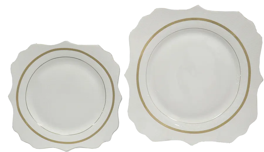 طقم صيني للسفره مربع من كينج ، 111 قطعة ، ابيض ، YFB04