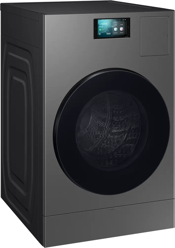 غسالة فول اوتوماتيك سامسونج، تحميل أمامي، 25 كيلو، مجفف 15 كيلو، 1100 لفة، انفرتر، بخار، شاشة LCD تعمل باللمس 7 بوصة، اتصال WIFI، رمادي، WD25DB8995BZ + شاشة سامسونج الترا اتش دي 70 بوصة هدية
