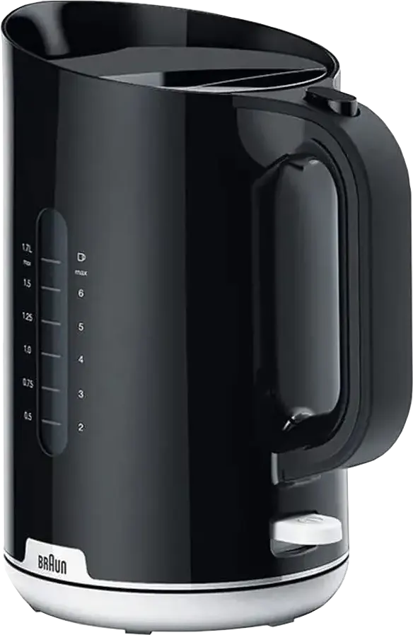 غلاية مياه كهربائية براون، 220 وات، 1.7 لتر، قاعدة دوارة 360 درجة، أسود، WK1100