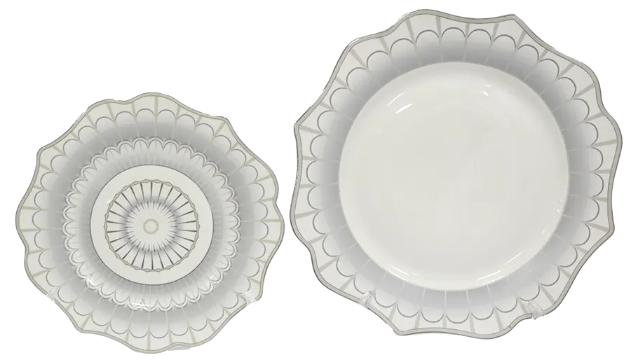 طقم صيني للسفره كينج ، 111 قطعة ، ابيض ، YY-08