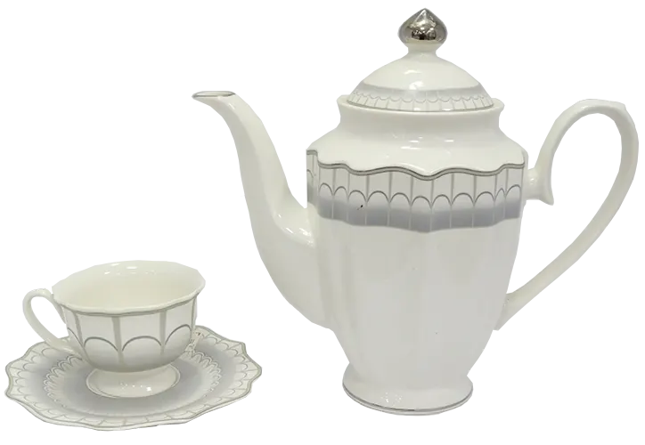 طقم صيني للسفره كينج ، 111 قطعة ، ابيض ، YY-08