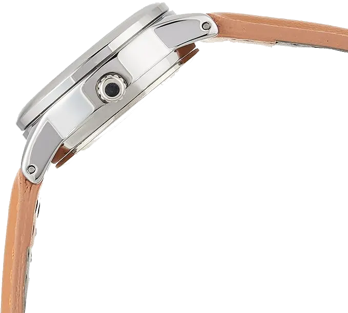 ساعه كاسيو نسائي، مينا فضي، عقارب، سوار جلد بني, LTP-V002L-7B3UDF