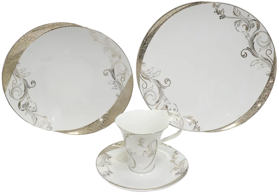 طقم صيني  سفره انفينتي ماربيلا بلاتين ، 124 قطعة