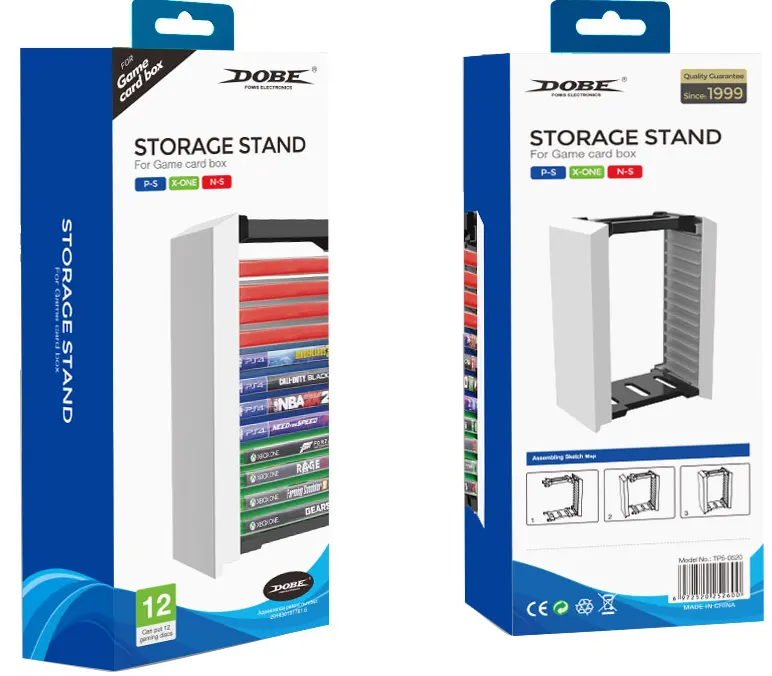 حامل منظم لأقراص الألعاب من دوب، سهل الفك والتركيب، سعة استيعاب 12 قرص، أبيض، TP5-0520