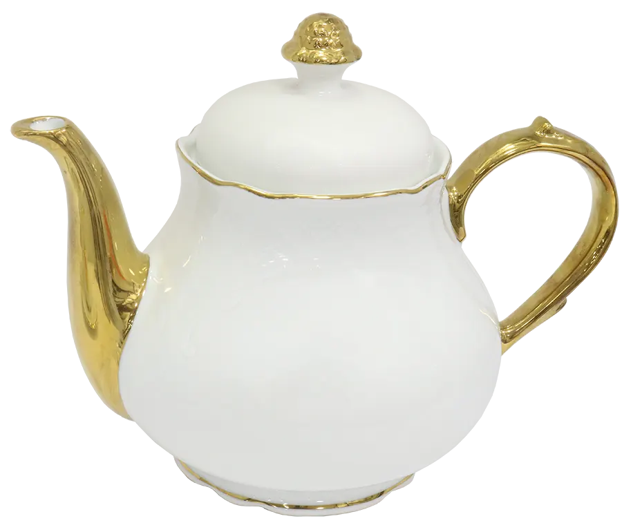 طقم صيني سفره ريسمندور ،  112قطعة ، ابيض مدهب