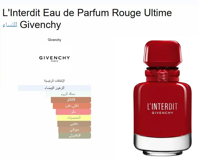 عطر لينتريدت روج التميت من جيفنشي للنساء او دي برفان ، 80 مل