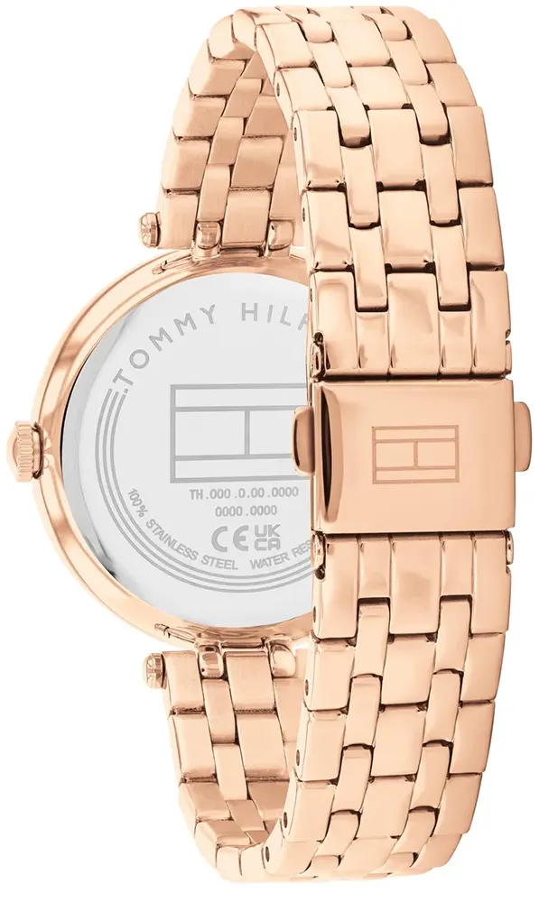 ساعة تومي هيلفيغر نسائى، مينا روز جولد، عقارب دائرية، سوار ستانلس ستيل روز جولد، 1782761
