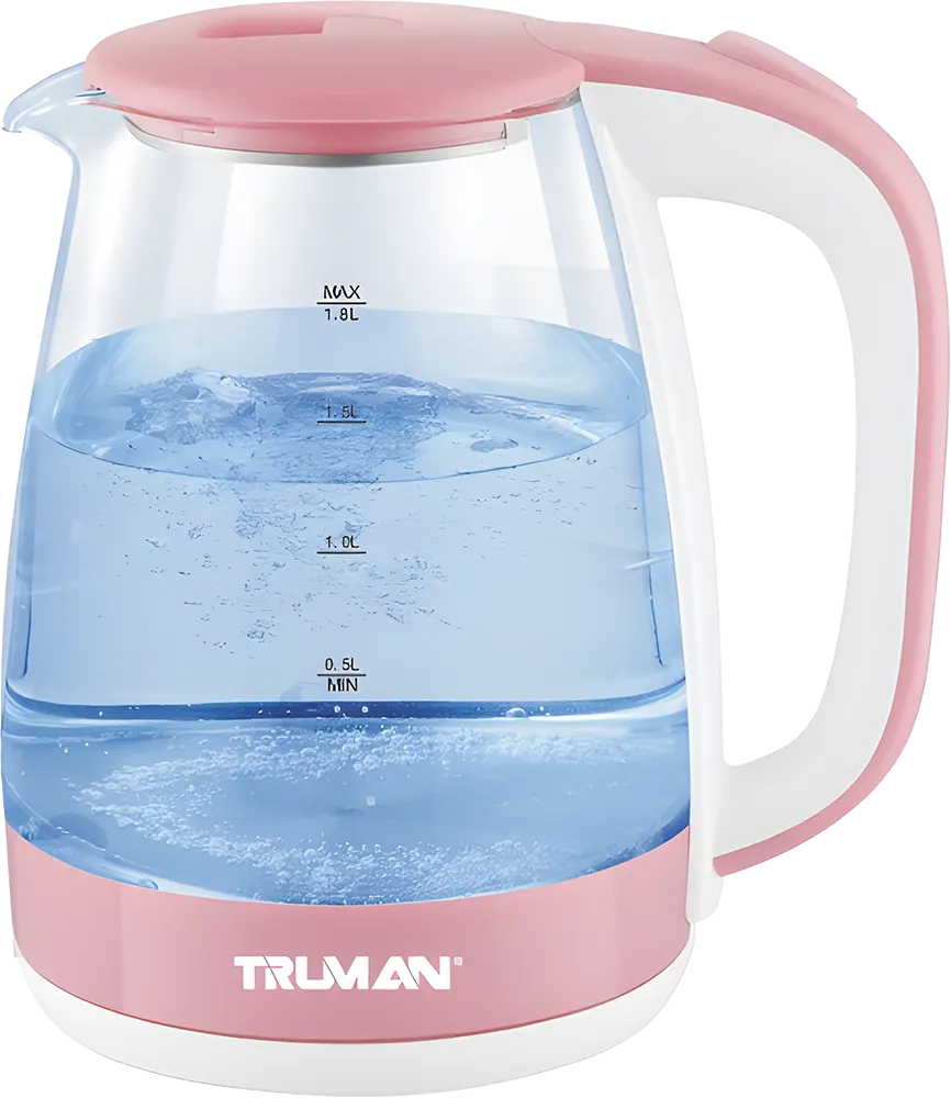 غلاية مياه زجاج ترومان 1.8 لتر، 1500 وات ، متعددة الألوان ، TM-K2501PN
