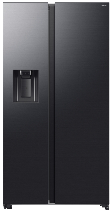 ثلاجة سامسونج سايد باي سايد بولندى ، 640 لتر ، 2 باب ، تكنولوجيا الأنفرتر ، ديسبينسر ، ايس ميكر ، أسود ، RS70F64KAF-MR