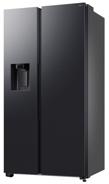 ثلاجة سامسونج سايد باي سايد بولندى ، 640 لتر ، 2 باب ، تكنولوجيا الأنفرتر ، ديسبينسر ، ايس ميكر ، أسود ، RS70F64KAF-MR