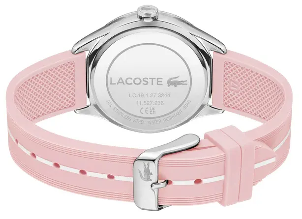 ساعة لاكوست نسائي، مينا بينك، عقارب دائرية، سوار سيليكون بينك، 2001460