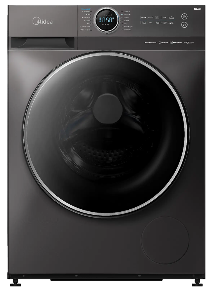 غسالة ملابس فول اوتوماتيك ميديا ، تحميل أمامي ، 9 كيلو ، 1400 لفة ، شاشة ديجيتال ، تكنولوجيا الأنفرتر ، رمادي ، MF200W90B-T TC  ( بضمان ميراكو 19111)