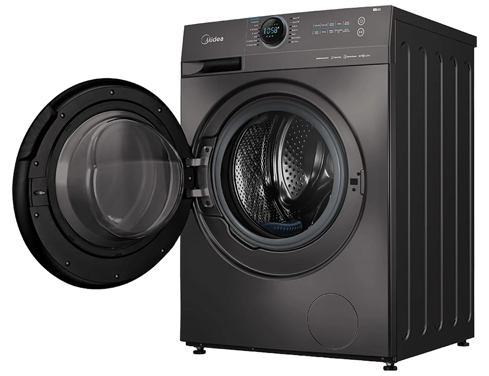 غسالة ملابس فول اوتوماتيك ميديا ، تحميل أمامي ، 9 كيلو ، 1400 لفة ، شاشة ديجيتال ، تكنولوجيا الأنفرتر ، رمادي ، MF200W90B-T TC  ( بضمان ميراكو 19111)