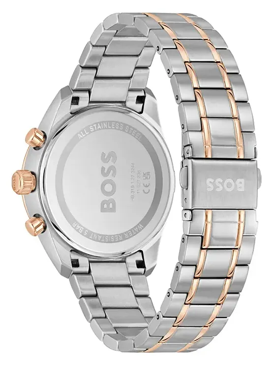 ساعة هوغو بوس رجالي، مينا ازرق، عقارب دائرية، سوار ستانلس ستيل فضي، HB151.4260