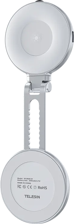 حامل هاتف مغناطيسي مع فلاش تيليسين C03، اضاءة سوفت مع مرآة خلفية، 3 مستويات اضاءة،S5-BGD-01