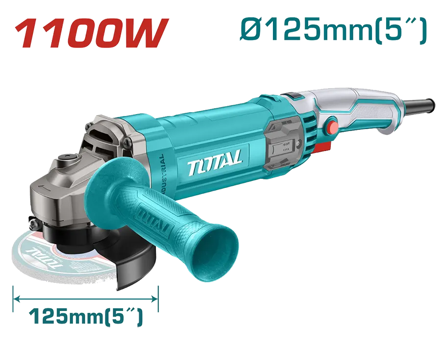 Total Tools Long Handle Cutting and Grinding Angle Grinder, 1100W, 5", TG11012556