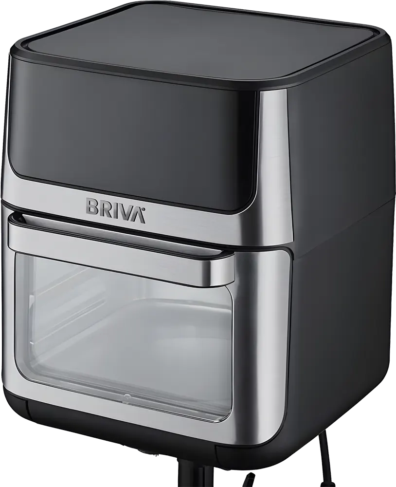 قلاية هوائية بالفرن بريفا 12 لتر، 1800 وات، شاشة رقمية، لون أسود