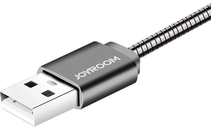 كابل شحن  جوي روم ، 10 وات ، من USB-Type A الي Lightning ، بطول 10 سم ، فضي ، M329