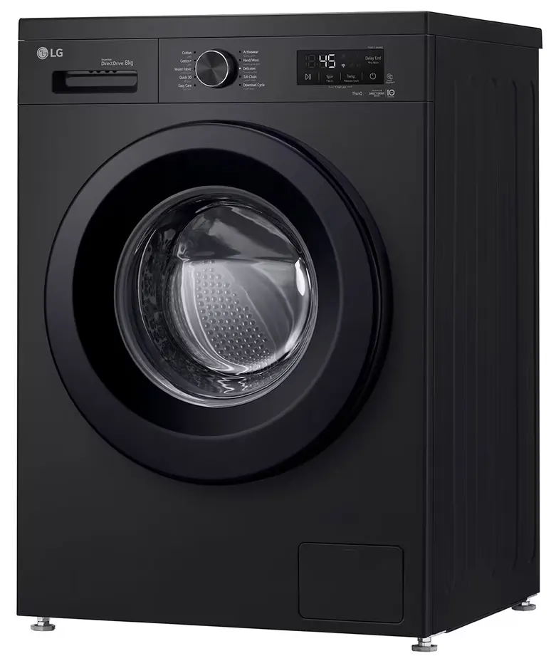 غسالة ملابس ال جي فول اوتوماتيك ، تحميل أمامي ، 8 كيلو ، 1400 لفة ، شاشة ديجيتال ، واي فاي ، موتور دفع مباشر ، أسود ،  F4Y2TYG6X