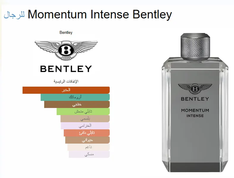 عطر مومنتم انتنس من  بنتلي للرجال او دي برفان ، 100 مل