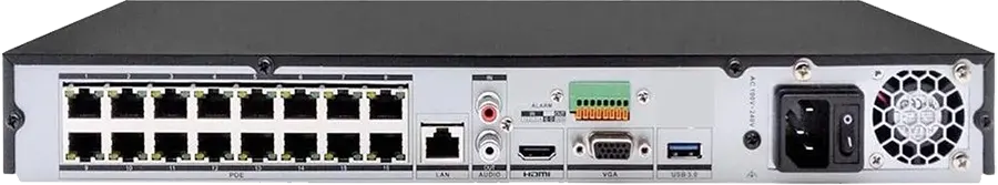 مسجل فيديو شبكي هيكفيجن ، 16 قناة ، منفذين USB ، منفذين SATA ، اسود ، DS-7616NXI-K2-16P(D)