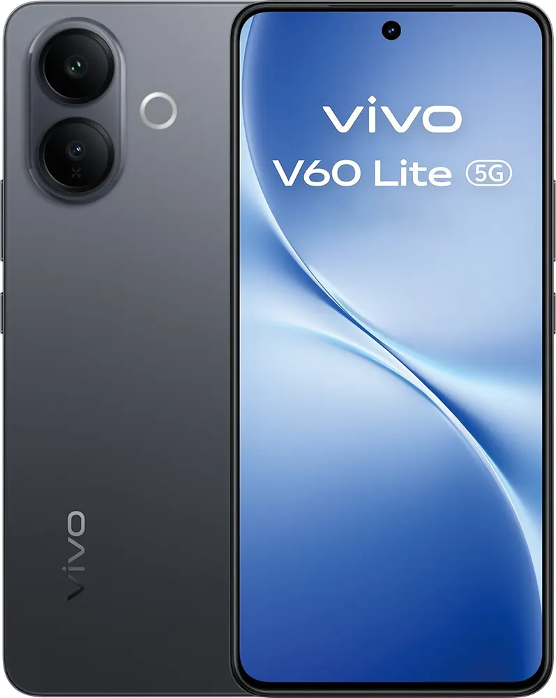 موبايل فيفو V60 لايت ثنائي الشريحة، ذاكرة 256 جيجابايت، رامات 8 جيجابايت، شبكة الجيل الخامس، أسود