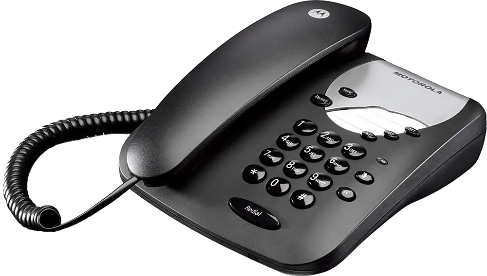 تليفون أرضي سلكي موتورولا، بدون شاشة، أسود، CT1