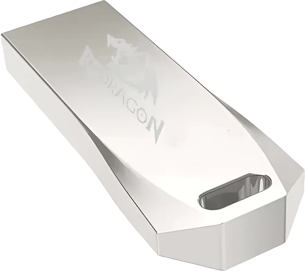 فلاش ميموري ريدراجون 16 جيجابايت، يو اس بي 3.0، تصميم معدني، فضي، RU014 D3.0