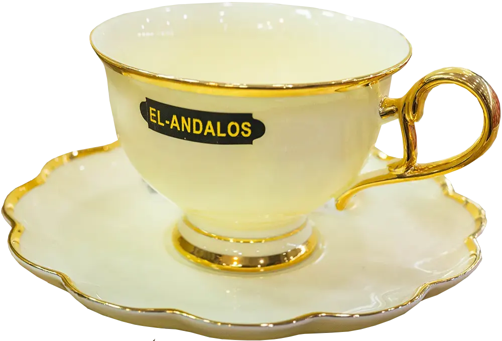 طقم سفرة بورسيلين الاندلس 62 قطعة وردة، لون كريمى، موديل 4026