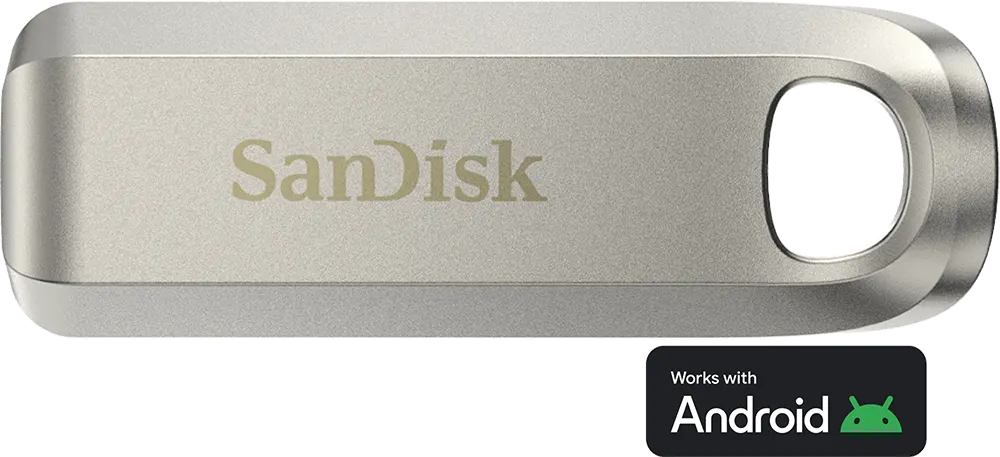 فلاشة سانديسك ألترا لوكس، 64 جيجابايت، USB 3.2 Type-C، فضي، SDCZ75-064G-G46