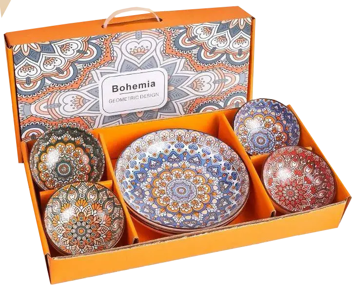 طقم بولات بورسلين ، مكونة من 5 قطع ، ألوان متعددة ، موديل 3351