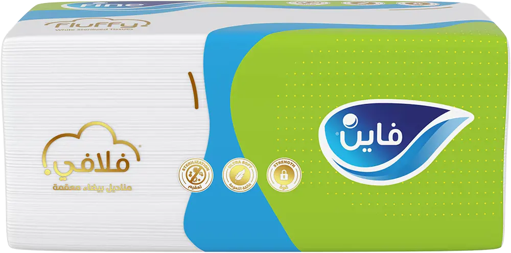 علبة مناديل سحب فاين فلافي،480 منديل، طبقتين