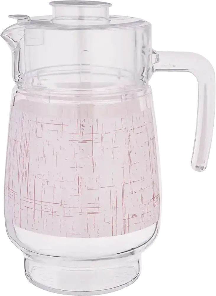 طقم شربات بوبي بينك لومينارك ، مكون من 7 قطع ، دورق + 6 شوب ، بينك