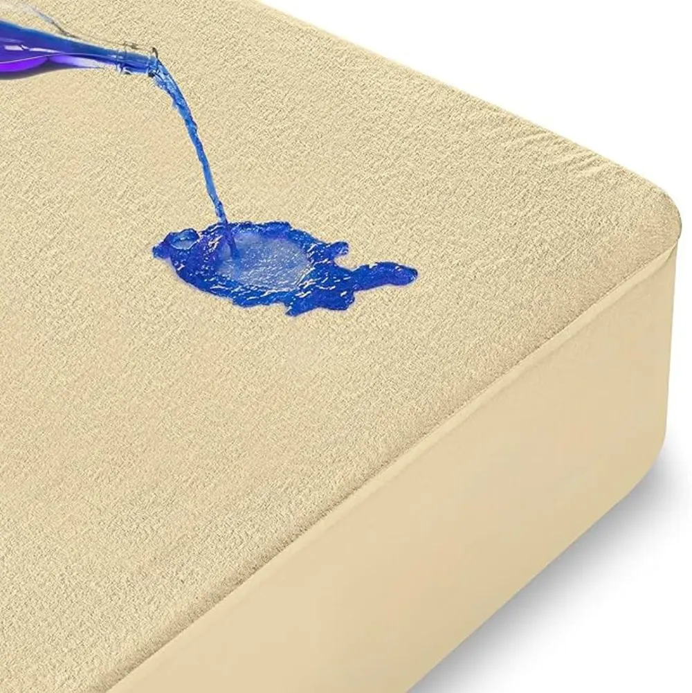 كفر مرتبة بد لاين قطن ، مقاس 160x200 سم ، مقاوم للماء والسوائل ، متعدد الألوان