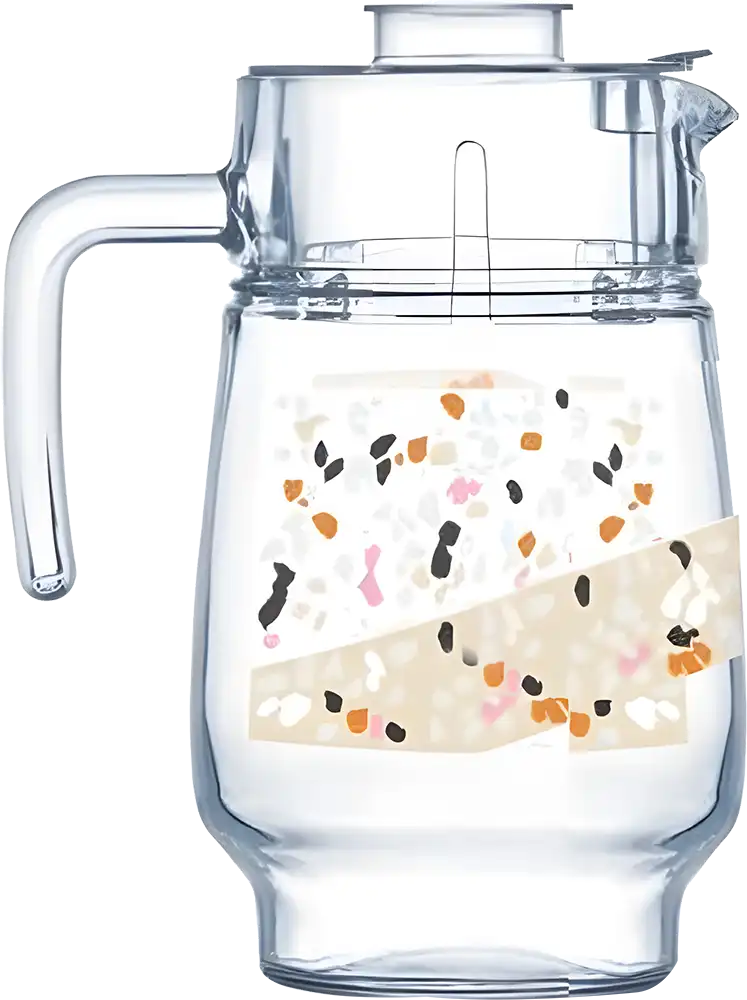 طقم شربات تيرازو لومينارك ، مكون من 7 قطع ، دورق + 6 شوب ، بيج