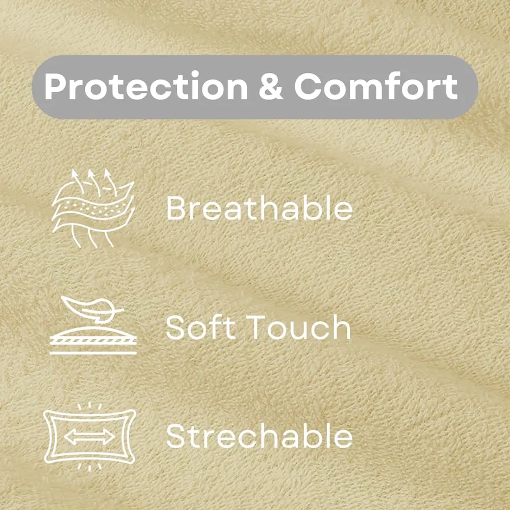 كفر مرتبة بد لاين قطن ، مقاس 120x200 سم ، مقاوم للماء والسوائل ، متعدد الألوان