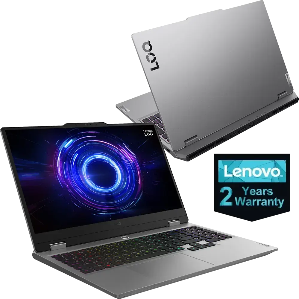 لابتوب لينوفو LOQ 15IRX10، انتل كور I7-13700HX ، رامات 24 جيجابايت، هارد ديسك 512 جيجابايت اس اس دي، كارت شاشة نيفديا جي فورس RTX5060 ذاكرة 8 جيجابايت GDDR7، شاشة 15.6 بوصة FHD IPS، ويندوز 11 هوم، رمادي لونا