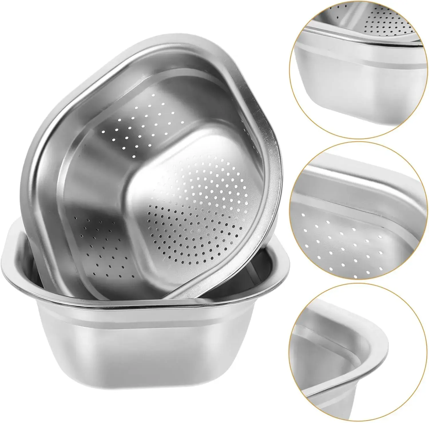 مصفاة مربعة استالس  ستيل ، سيلفر ، 24 سم