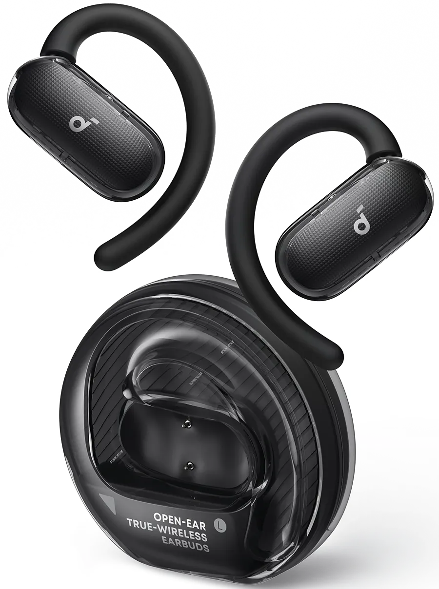 سماعة اذن  أنكر ساوندكور V40I ، بلوتوث 5.4 ، مقاومة للماء ، أسود ،  A3878H11  + حامل كابل مغناطيسي هدية