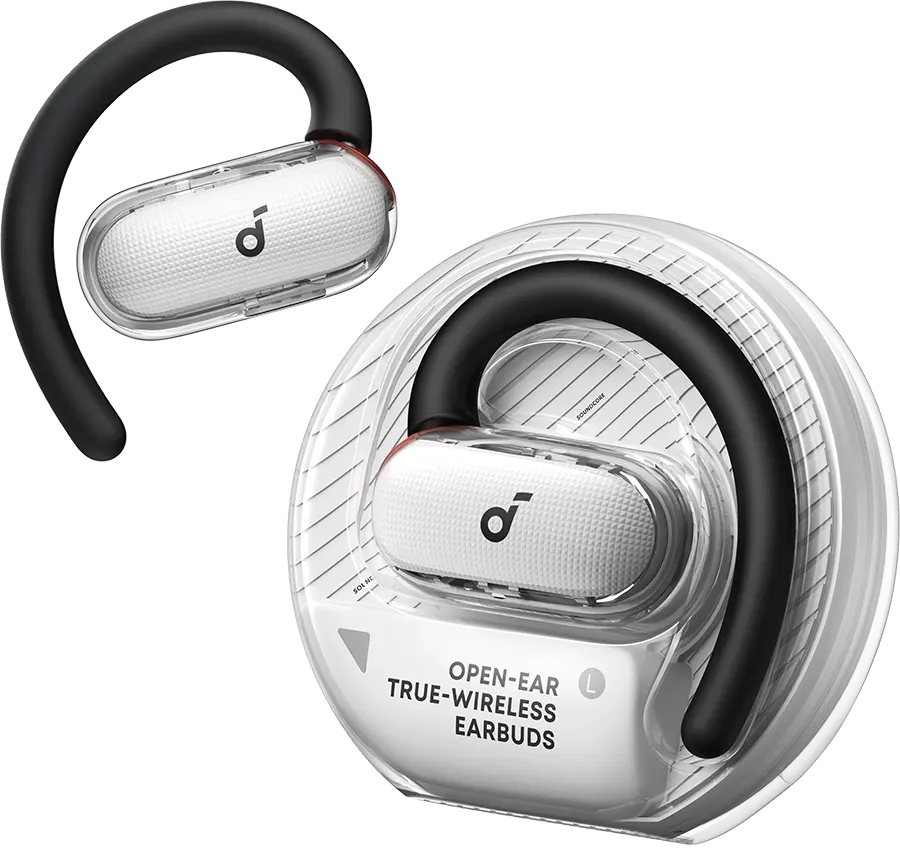 سماعة اذن  أنكر ساوندكور V40I ، بلوتوث 5.4 ، مقاومة للماء ، ابيض ،  A3878H11  + حامل كابل مغناطيسي هدية