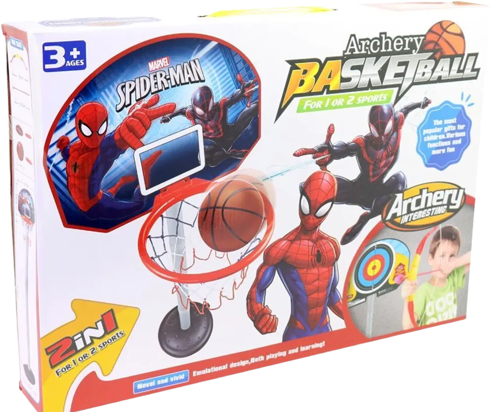 مجموعة العاب سبايدر مان 2 في 1، لعبة كرة سلة مع لعبة رماية، YD2688Z-2