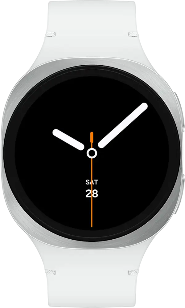 ساعة سمارت سامسونج جالاكسي 8 ، شاشة Super AMOLED مقاس 40 مم ، بلوتوث  5.3، مقاومة للماء ، فضي