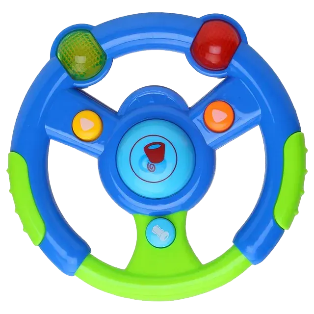 عجلة قيادة  كايتشي موسيقية للأطفال ، أزرق ، K999-68B